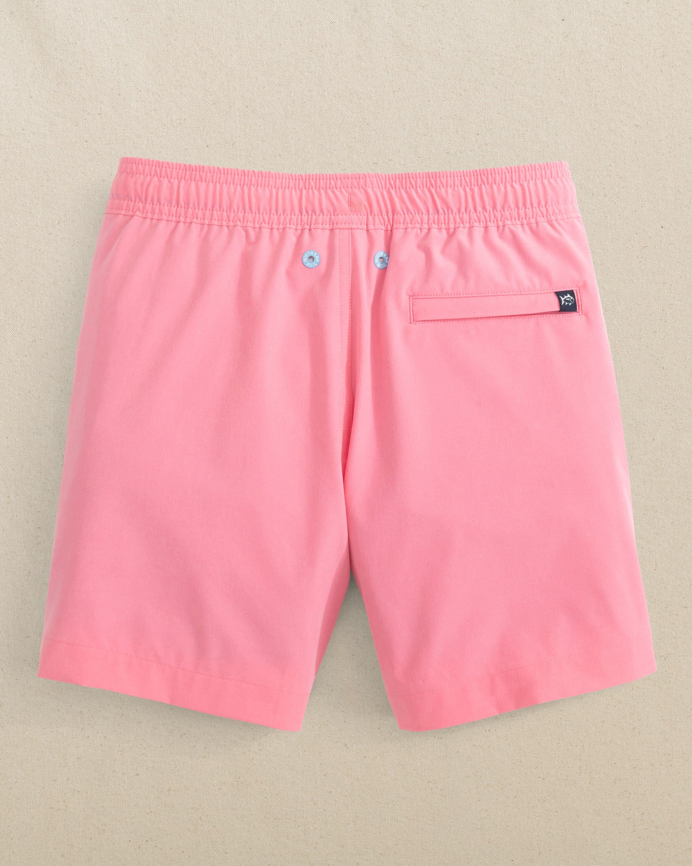 Boys Solid Maritime Swim Trunk - Sea Pink