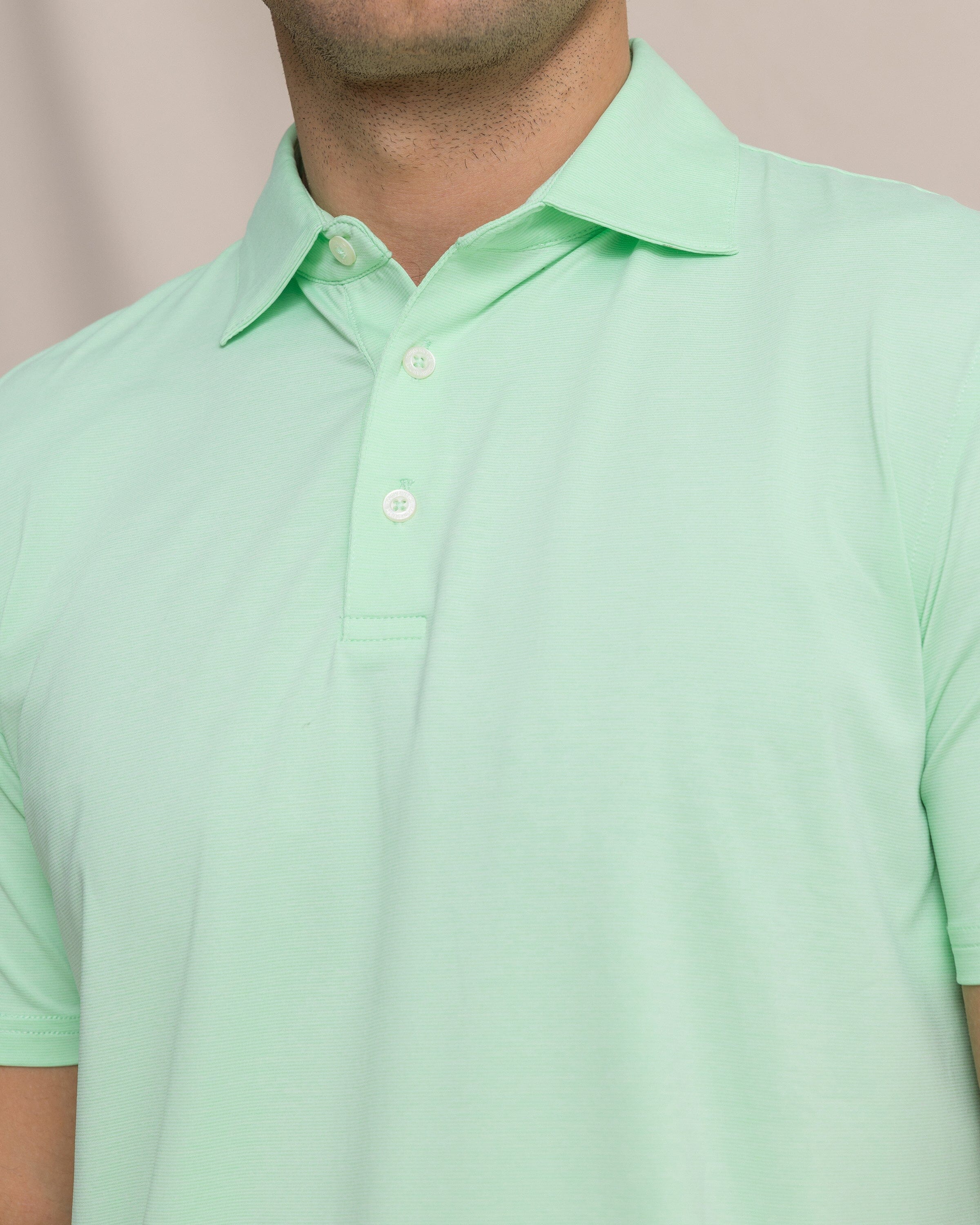 Coastal Breeze® Heather Performance Polo - Heather Green Ash