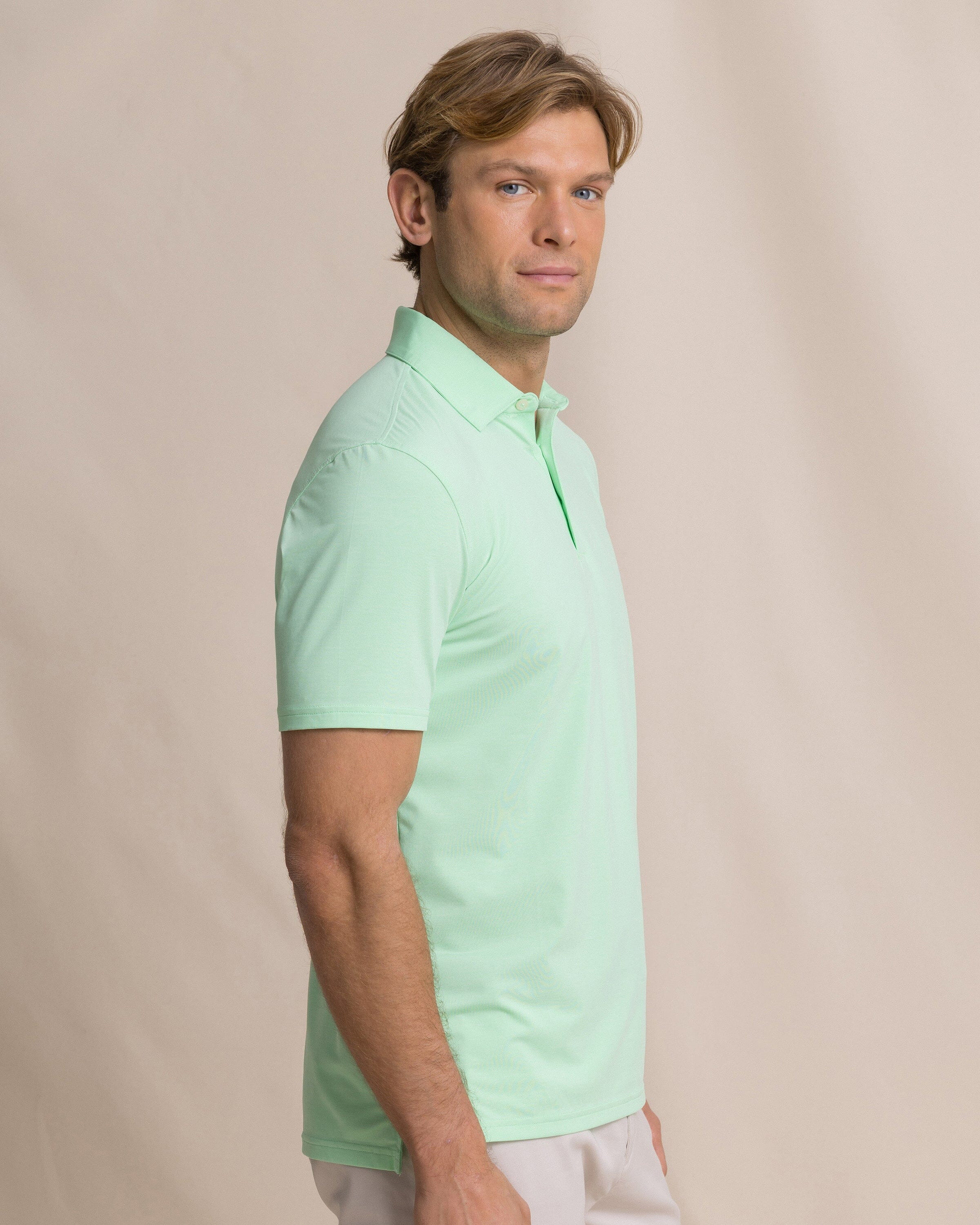 Coastal Breeze® Heather Performance Polo - Heather Green Ash