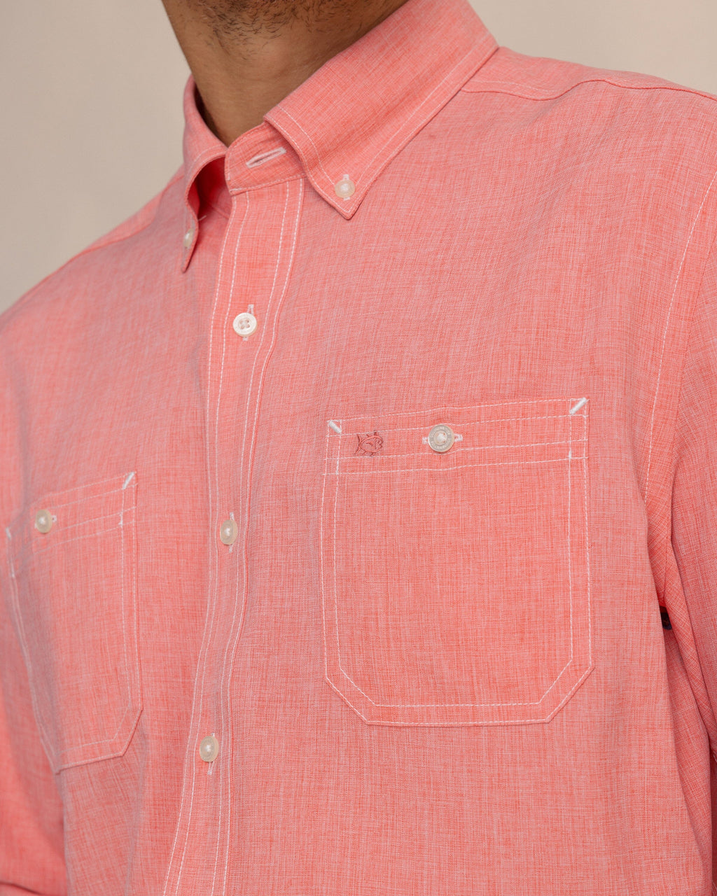 Southern Tide Dock Shirt - Sunkist Coral