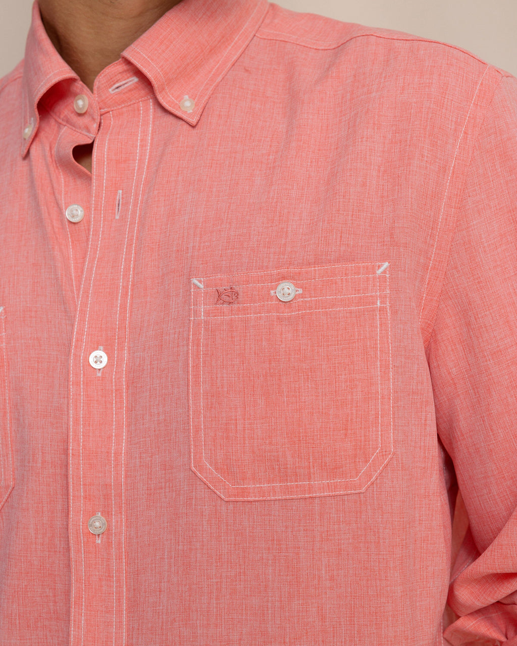 Southern Tide Dock Shirt - Sunkist Coral